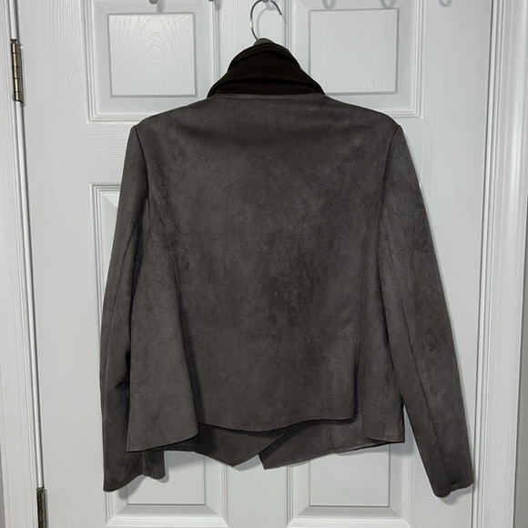 Anne Klein Size Medium Gray Bomber Jacket - Picture 2 of 5